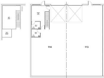 Floorplan for Combination Unit 113 & 114